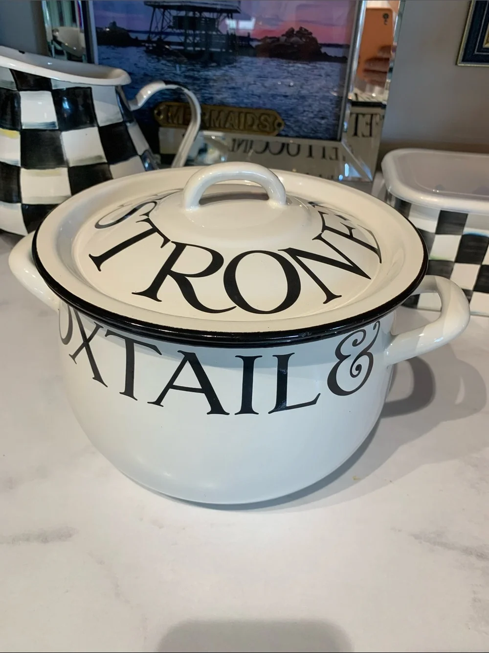 NEW Emma Bridgewater Black Toast Enamel Casserole Cooking Pot